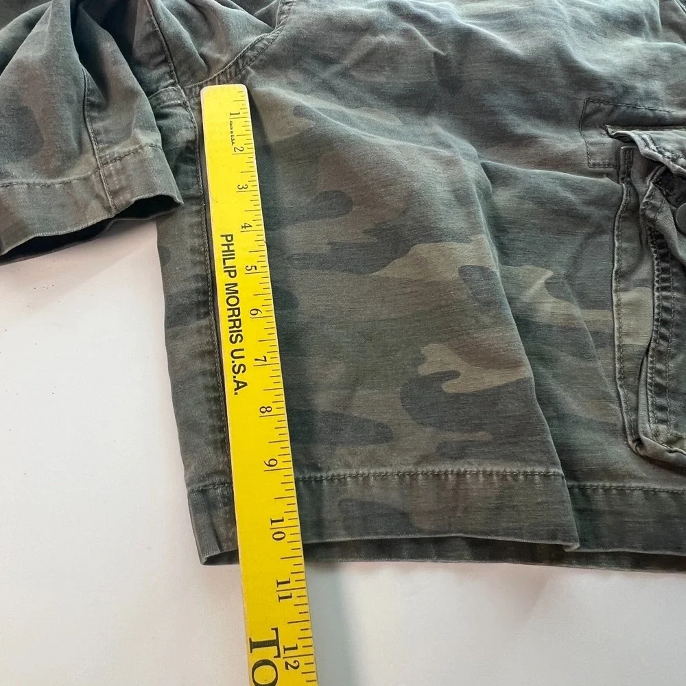 Men's Camo Cargo Shorts Size 42 Camo Green All Cotton Faded Glory